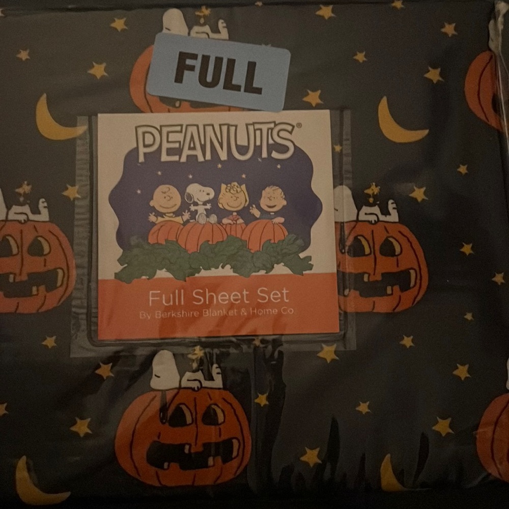 COPY - Peanuts, Snoopy jack o lantern Full Size Sheet Set